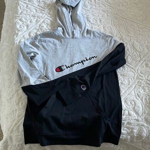 Champion long sleeve tshirt with hood